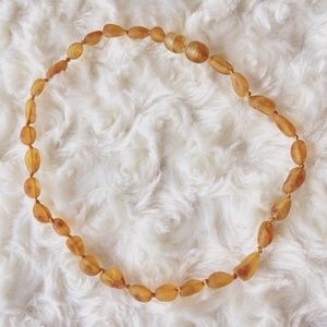 Amber Teething Necklace Raw Honey 13"